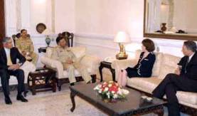 April Foley, vice-chairman of Ex-Im Bank, meeting with Pakistani President Pervez Musharraf and other government officials