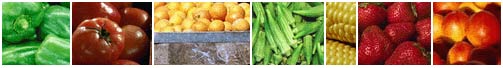 photo collage of various fruits and vegetables