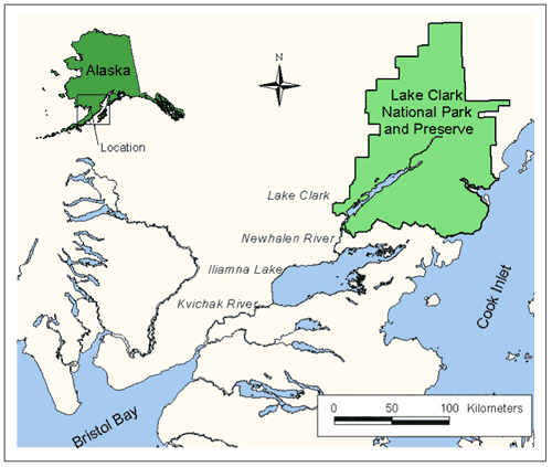 Lake Clark National Park and Preserve in southwestern Alaska