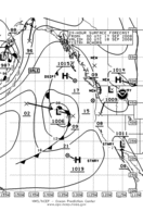 Latest 24 hour Pacific surface forecast