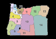 map of Oregon Districts