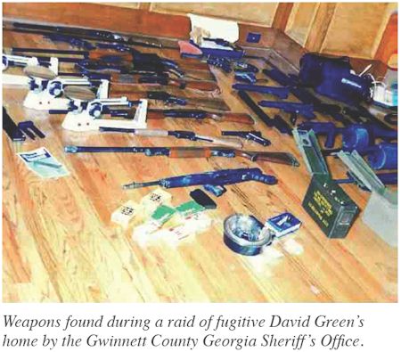 Weapons found during a raid of David Green's home
