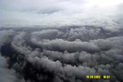 NOAA aerial photo of Hurricane Isidore taken Thursday, Sept. 19, 2002 at 6:37 p.m. EDT from an altitude of 7,000 feet.