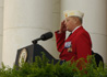 Jack Ryan, National Commandant of the Marine Corps League, leads the Pledge of Allegiance