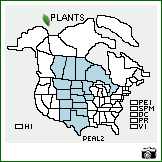 Distribution of Penstemon albidus Nutt.. . Image Available. 