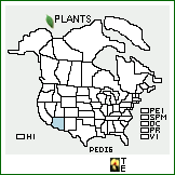 Distribution of Penstemon discolor D.D. Keck. . 