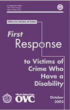 First Response to Victims of Crime Who Have a Disability 2002 cover