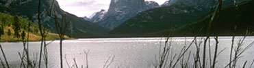 Nationwide Rivers Inventory page header photo showing river and mountains in the distance. Courtesy of NPS.