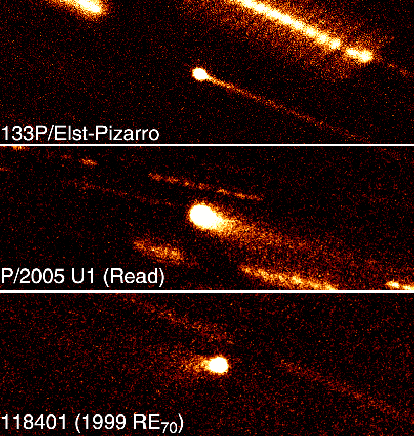 Images of known Main Belt Comets from UH 2.2-meter telescope data. (credit: Henry H. Hsieh, University of Hawaii)