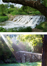 The dam and aqueduct make up part of Mission Espada's 270-year old irrigation system.