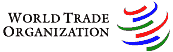 World Trade Organization logo: six brush strokes alternating red, blue, and green