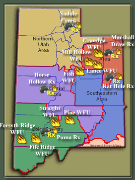 Map of Utah with icon links that are redundant on left.