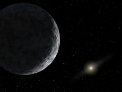 Artist's concept of the view from Sedna, looking back toward the distant sun.