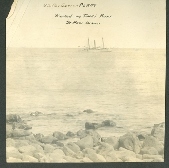 A photo of the Cutter Perry aground, 1910