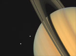 Saturn With Tethys and Dione