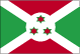 Flag of Burundi is divided by a white diagonal cross into red panels (top and bottom) and green panels (hoist side and outer side) with a white disk superimposed at the center bearing three red six-pointed stars outlined in green arranged in a triangular design (one star above, two stars below).