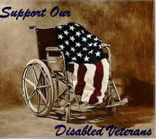 Picture of wheelchair with American Flag