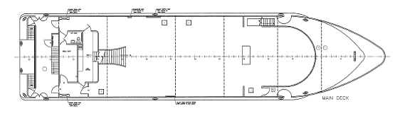 Figure 2 shows a plan view of the main deck and more details are provided in the text above.