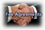 Picture of two people shaking hands depicting agreement of a fee