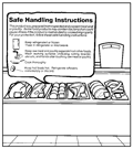 Link to larger image to print and color. Looking for safe food handling labels.