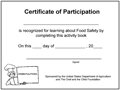 Link to larger image to print and color. Certificate of Participation.