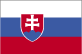 Slovakia flag is three equal horizontal bands of white (top), blue, and red superimposed with the Slovak cross in a shield centered on the hoist side; the cross is white centered on a background of red and blue.