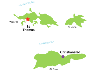 Map of the Virgin Islands 