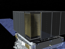 Artist concept of the LAT instrument on GLAST