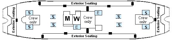 Figure 3 shows a plan view of the third deck (Bridge Deck) which is described in more detail in the text above.