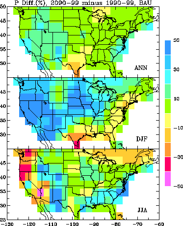 Precipitation % Difference (BAU) 2095