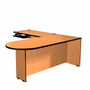 Harmony L-Shaped Left Return Workstation with Freestanding Conference End