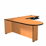 Harmony L-Shaped Right Return Workstation with Freestanding Conference End