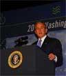 President Bush addresses WIREC 2008. State Dept photo