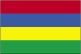 Flag of Mauritius is four equal horizontal bands of red - top - blue, yellow, and green.