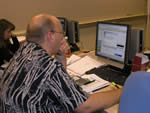 course participant studies computer screen