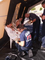 patients being examined during exercise