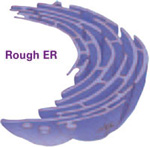 The endoplasmic reticulum comes in two types: Rough ER is covered with ribosomes and prepares newly made proteins; smooth ER specializes in making lipids and breaking down toxic molecules.