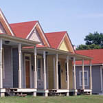 Image of shotgun houses in Memphis, Tennessee