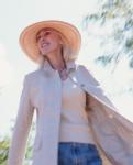 Woman wearing a sun smart hat