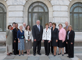 Recognized for outstanding service in planning and executing the Conservation Reserve Enhancement Program (CREP) celebration of the "1 Million Acres and Beyond" event: (Left to Right) Donna Smith, Janet Connelly, Latawnya Dia, Kerry Humphrey, Bill Schmalfeldt, Julie Polt, Glen Keppy, Teresa Lasseter, John Carter, Lana Nesbit, Beverly Preston, Kent Politsch and Cindy Beringer. (Not pictured: Stevin Westcott)