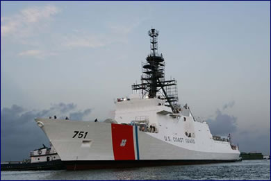 Cutter Waesche pier side in Pascagoula, Miss.