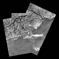 Methane rain feeds Titan rivers.