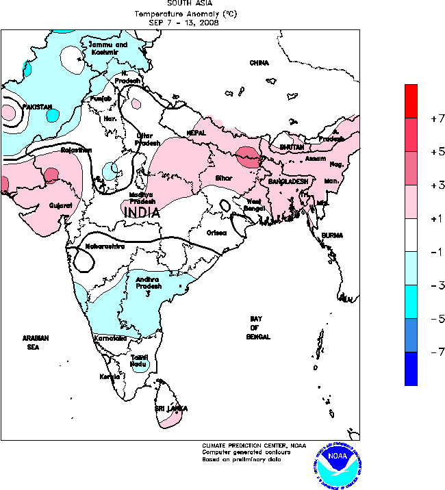 south asia weekly temperature anomaly