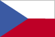 The flag of Czech Republic is two equal horizontal bands of white (top) and red with a blue isosceles triangle based on the hoist side.