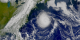 SeaWiFS captures this image of Erin as it lines up
parallel with Cape Hatteras on September 10, 2001