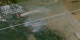 Close-Up view with smoke plumes and fire pixels.