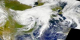 Tropical Storm Allison, as captured by the SeaWiFS instrument.  The images in this animation are each composites of one days worth of data.