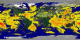 Global surface latent heat flux from the 0.25 degree resolution fvGCM atmospheric model for the period 9/1/2005 through 9/5/2005.