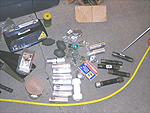 Photo shows seized IED materials.