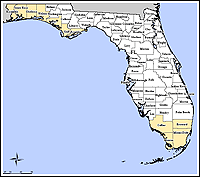 Map of Declared Counties for Disaster 1602